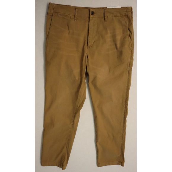 American Eagle Men's 34x32 Khaki Original Straight Ne(x)t Level Flex Pants - Picture 1 of 8